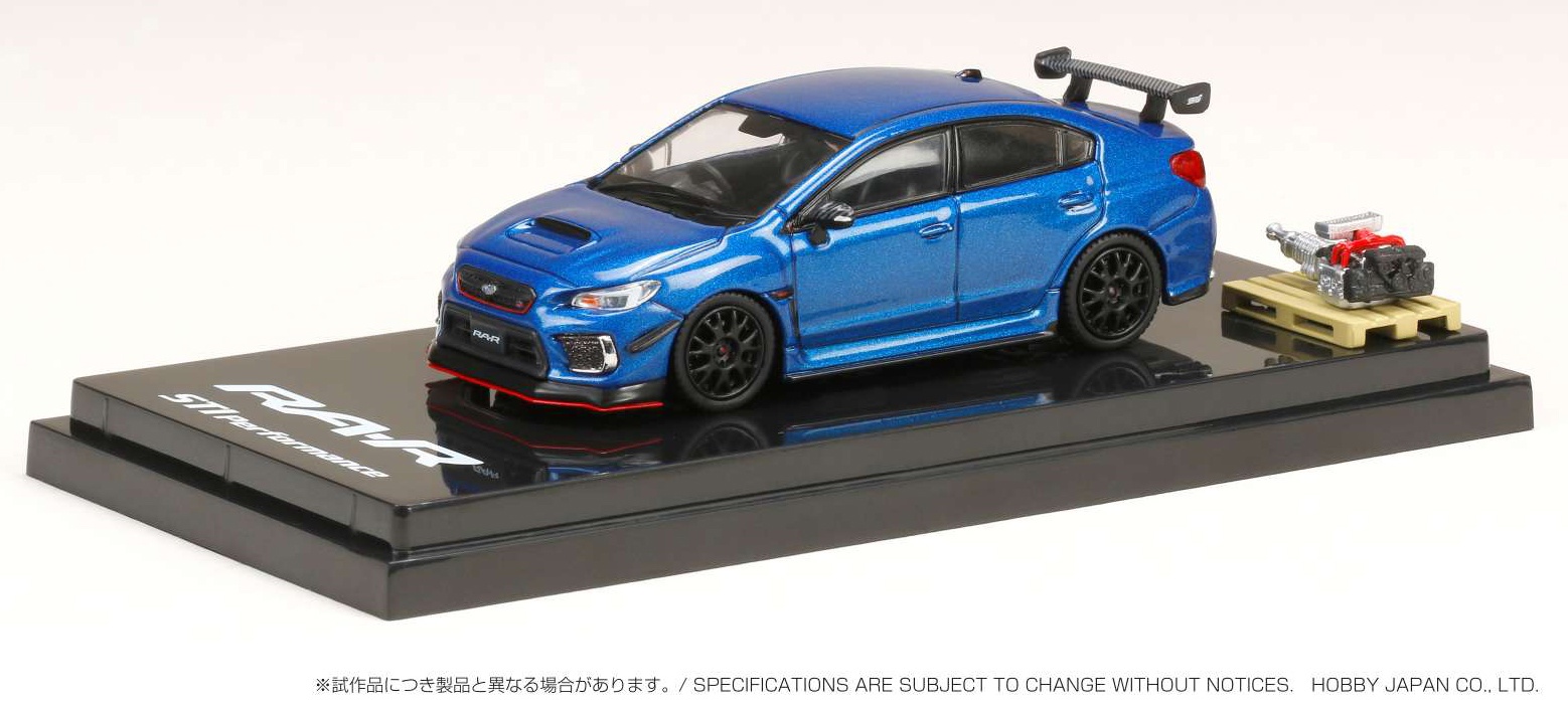 1/64 スバル WRX STI RA-R オプション装着車 / エンジンディスプレイモデル付 WR ブルーパール