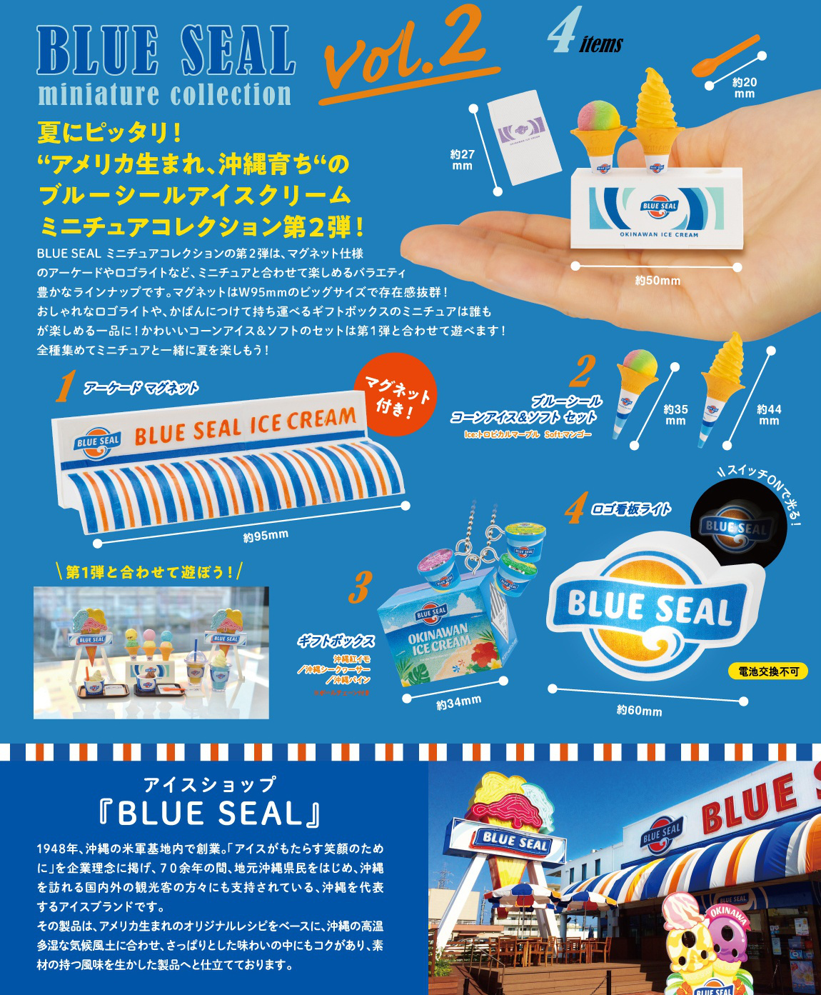 激安通販専門店 BLUE SEAL ブルーシール ミニチュアコレクション 全4種