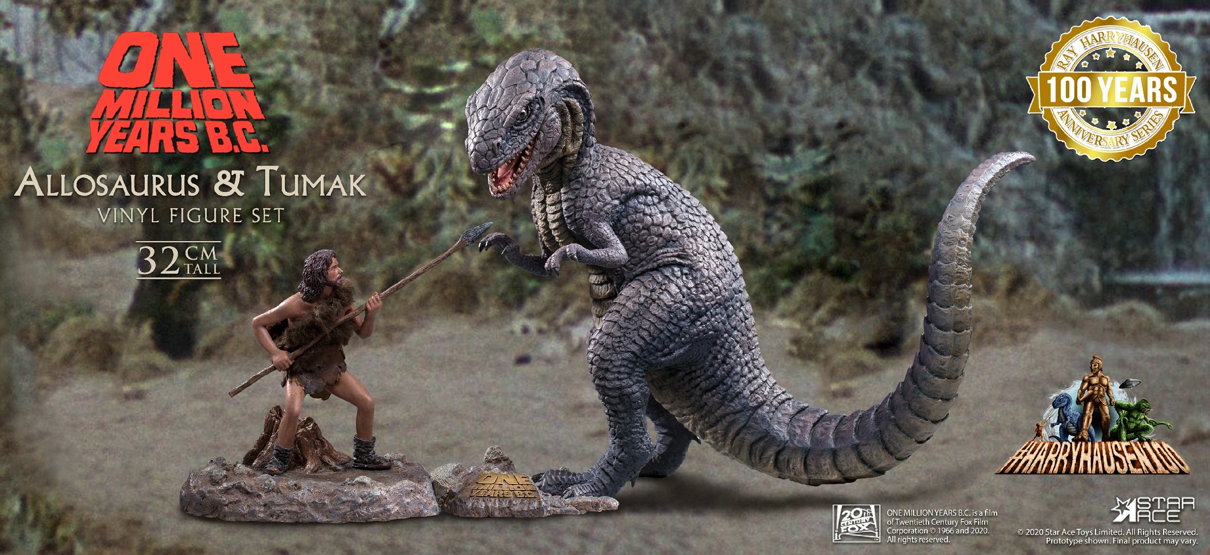 ハリーハウゼン「恐竜百万年」アロサウルス vs. トゥマク（スター