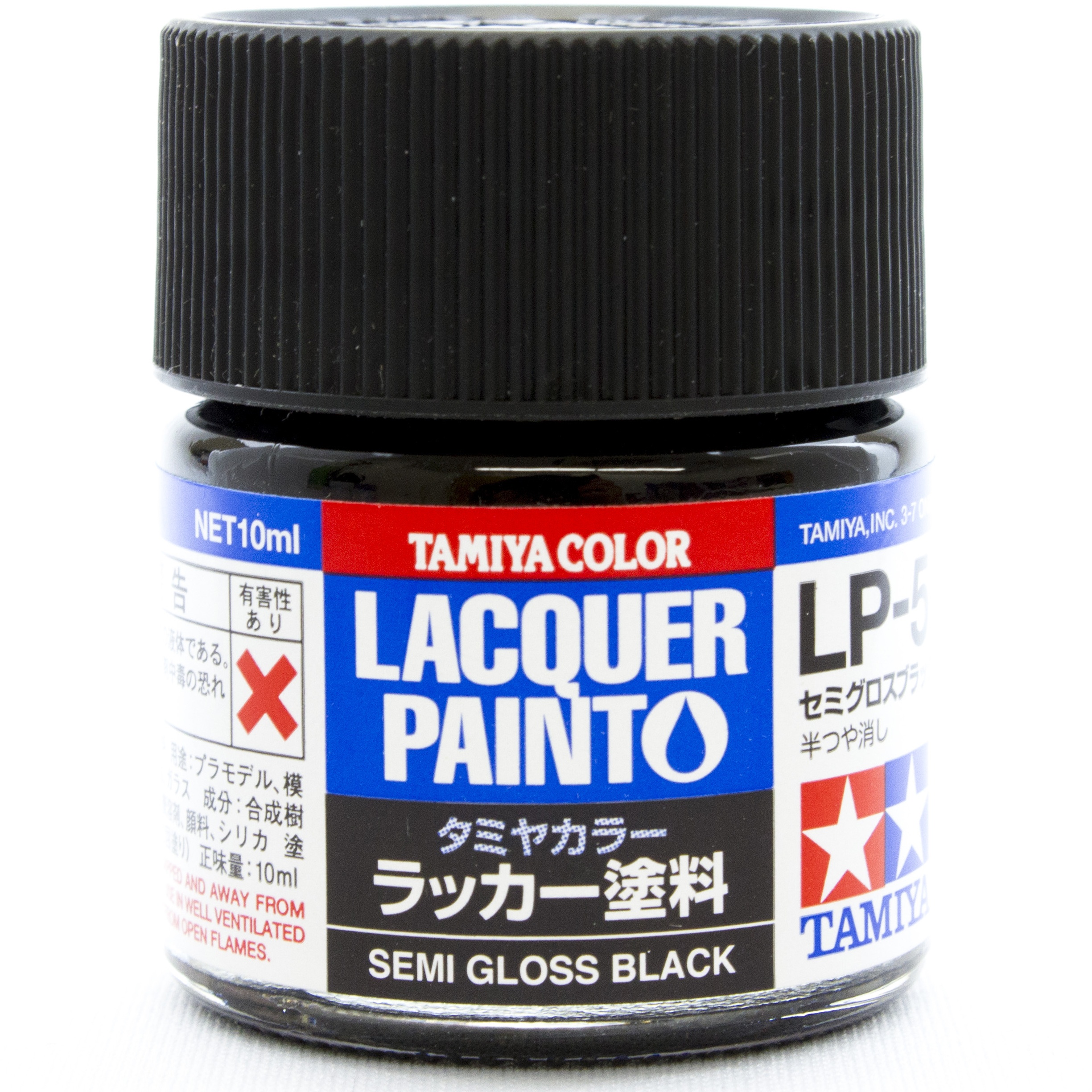 タミヤカラー ラッカー塗料: LP-5 セミグロスブラック (10ml)