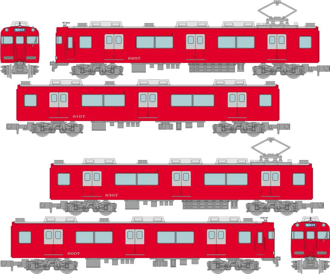 1/150 鉄道コレクション 名古屋鉄道6000系2次車(グレードア) 4両セット