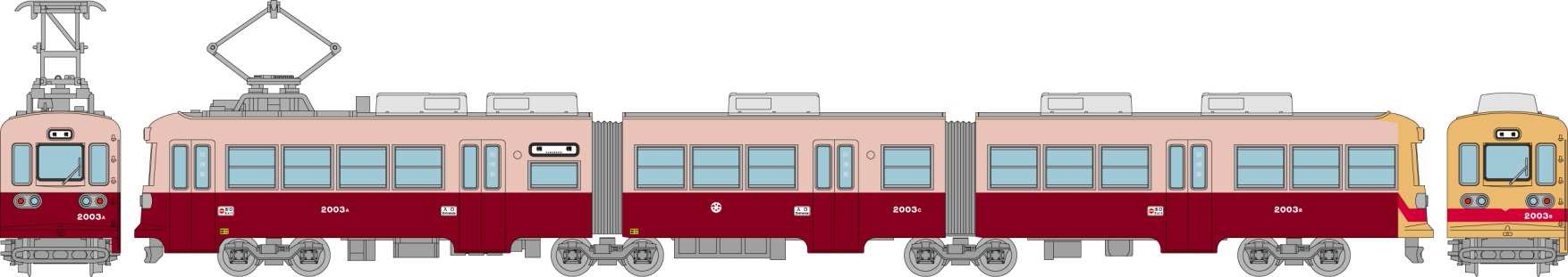 1/150 鉄道コレクション 筑豊電気鉄道2000形2003号(開業当時塗装初代2000形塗装)