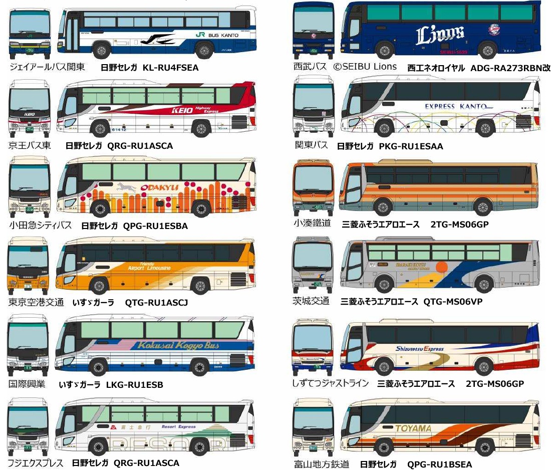 バスコレクション バスタ新宿 富山地方鉄道 日野セレガ - 鉄道模型