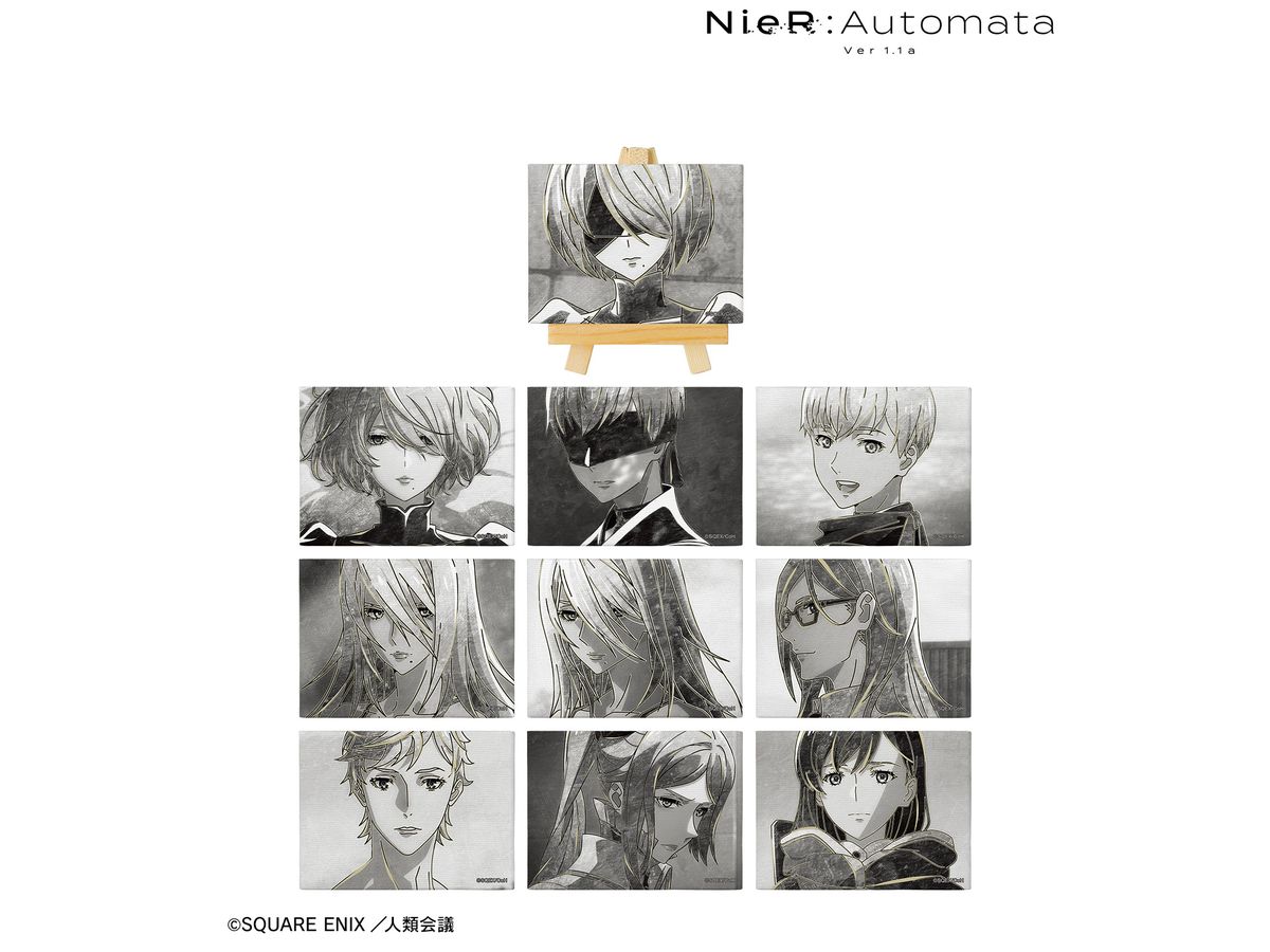 アニメ NieR:Automata Ver1.1a: トレーディング Ani-Art BLACK LABEL ミニキャンバスボード 1Box 10pcs