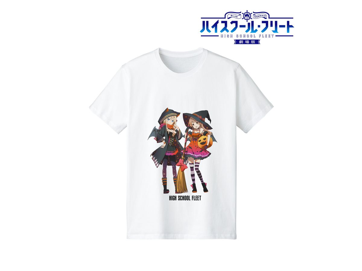 劇場版 ハイスクール・フリート 描き下ろしイラスト ハロウィンVer. Tシャツ レディース (M)