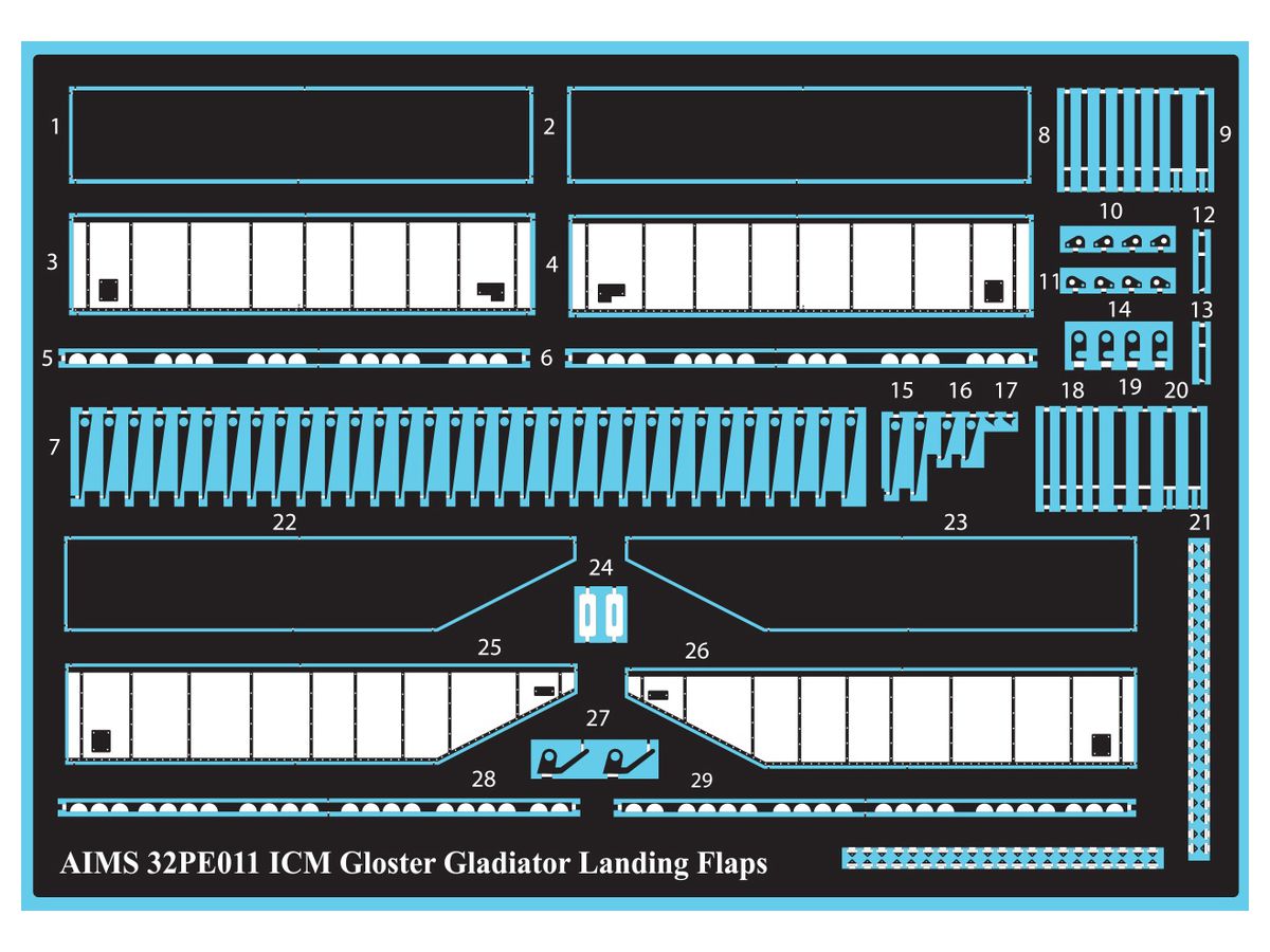 1/32 グロスター グラディエーター ランディングフラップ (ICM用)