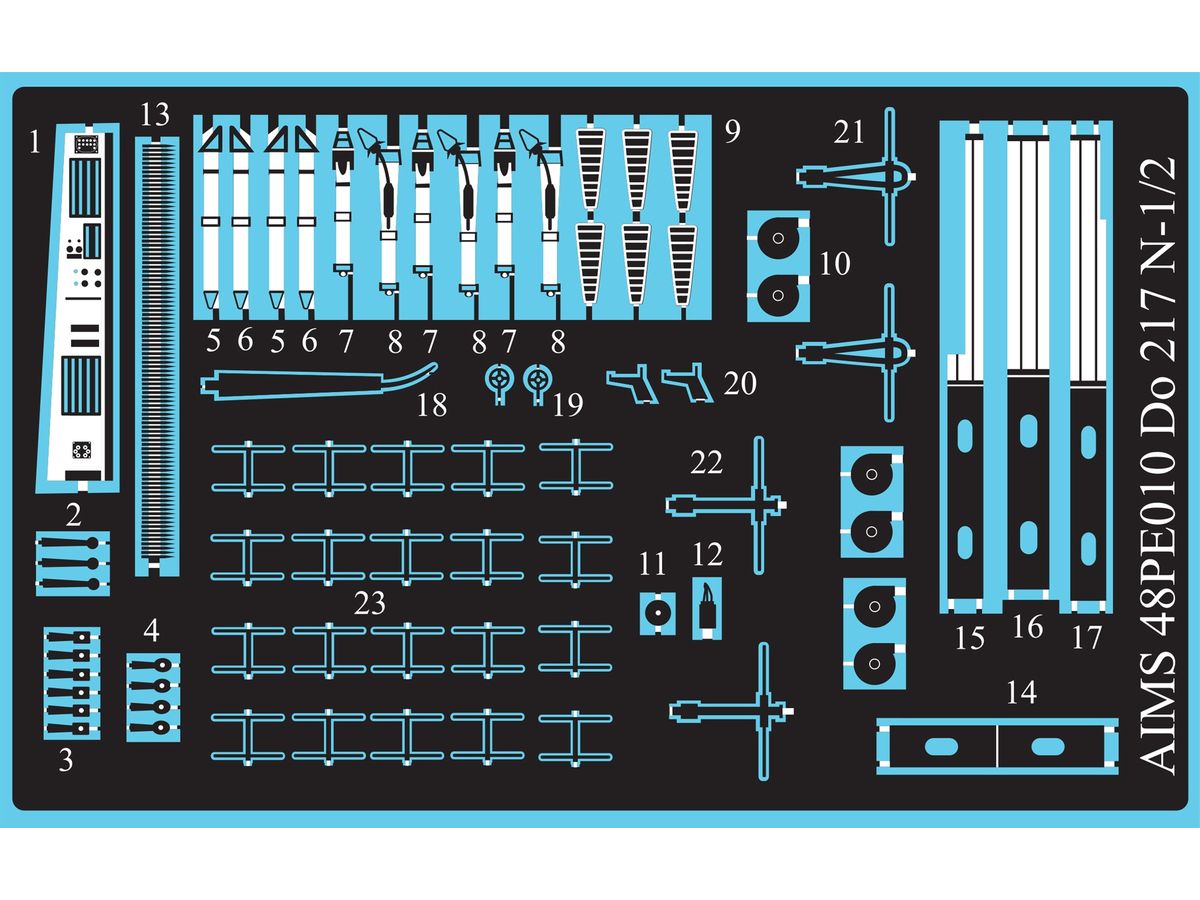 1/48 Do217N-1/2 エッチングパーツ (ICM用)