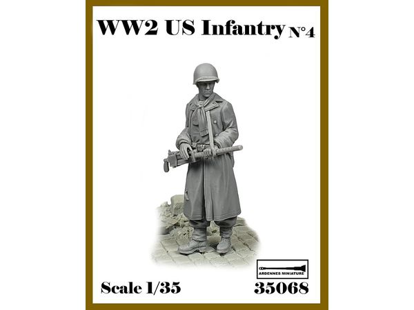 1/35 WWII アメリカ陸軍歩兵No.4 M1919機関銃を持つ歩兵