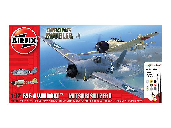 1/72 グラマン F4F-4 ワイルドキャット & 零戦 ドッグファイトダブル	