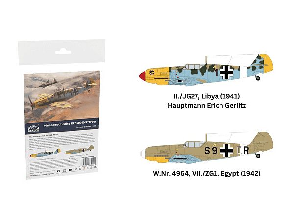 1/144 メッサーシュミット Bf109E-7/Trop ハンガーエディション