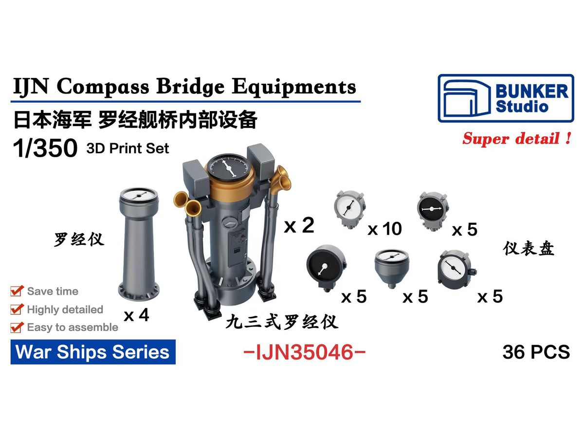 1/350 日本海軍 羅針儀セット