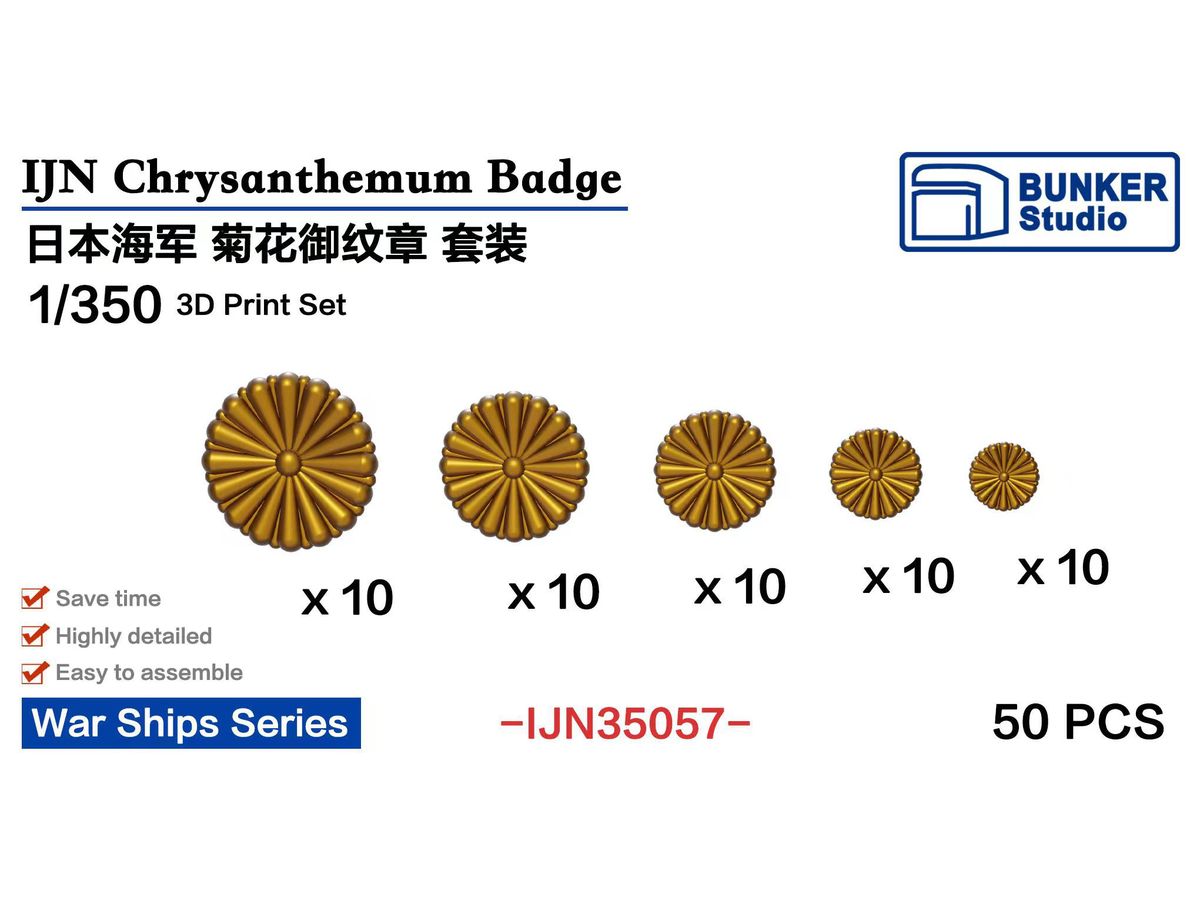 1/350 日本海軍 菊花紋章セット