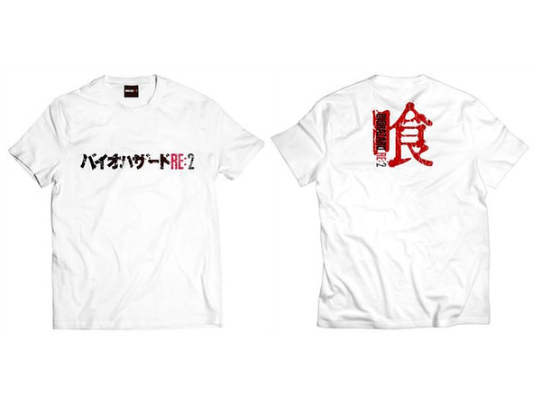 バイオハザード RE:2 Tシャツ カタカナタイトル 白 M