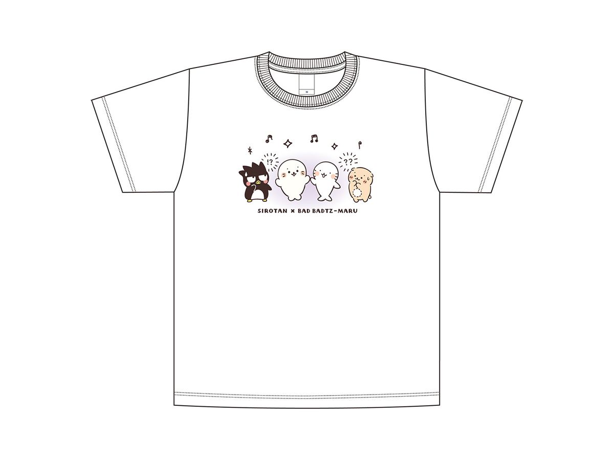 しろたん x はぴだんぶい: Tシャツ / バッドばつ丸 (Mサイズ)