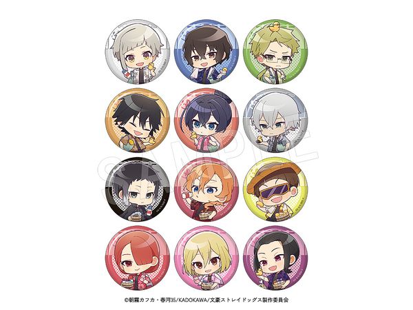 文豪ストレイドッグス トレーディング缶バッジ ミニキャラver. 極楽湯第2弾 1Box 12pcs