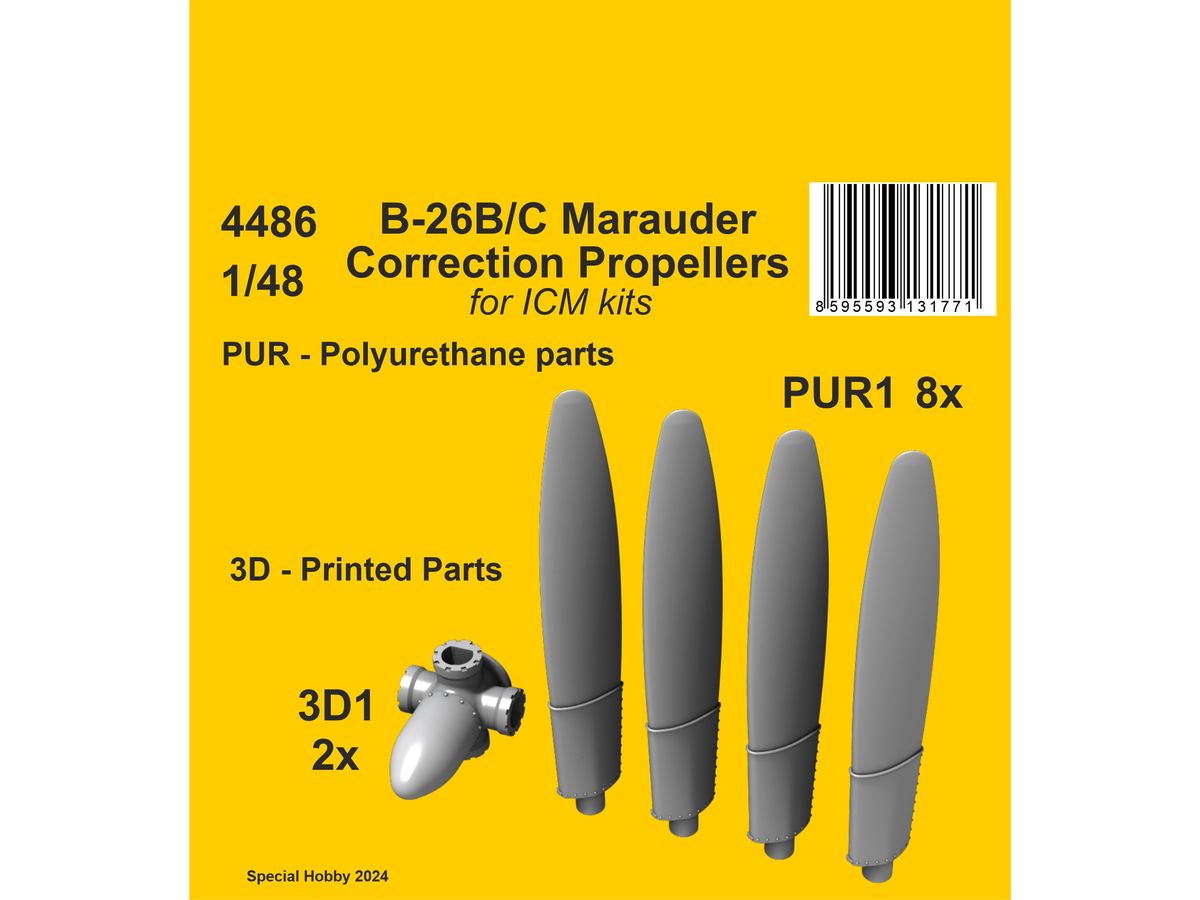 1/48 B-26B/C マローダー 修整プロペラ (ICM用)