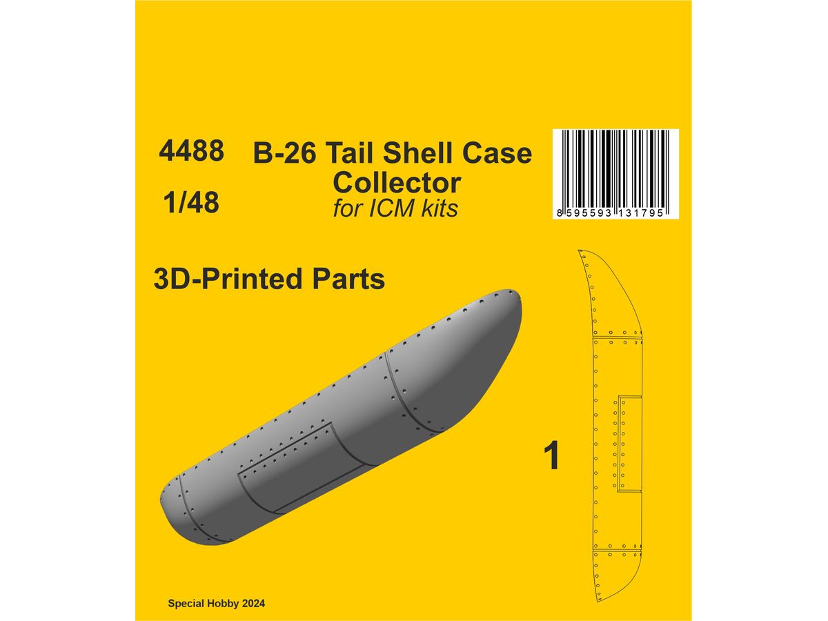 1/48 B-26 マローダー 尾部機銃薬莢トレイ (ICM用)