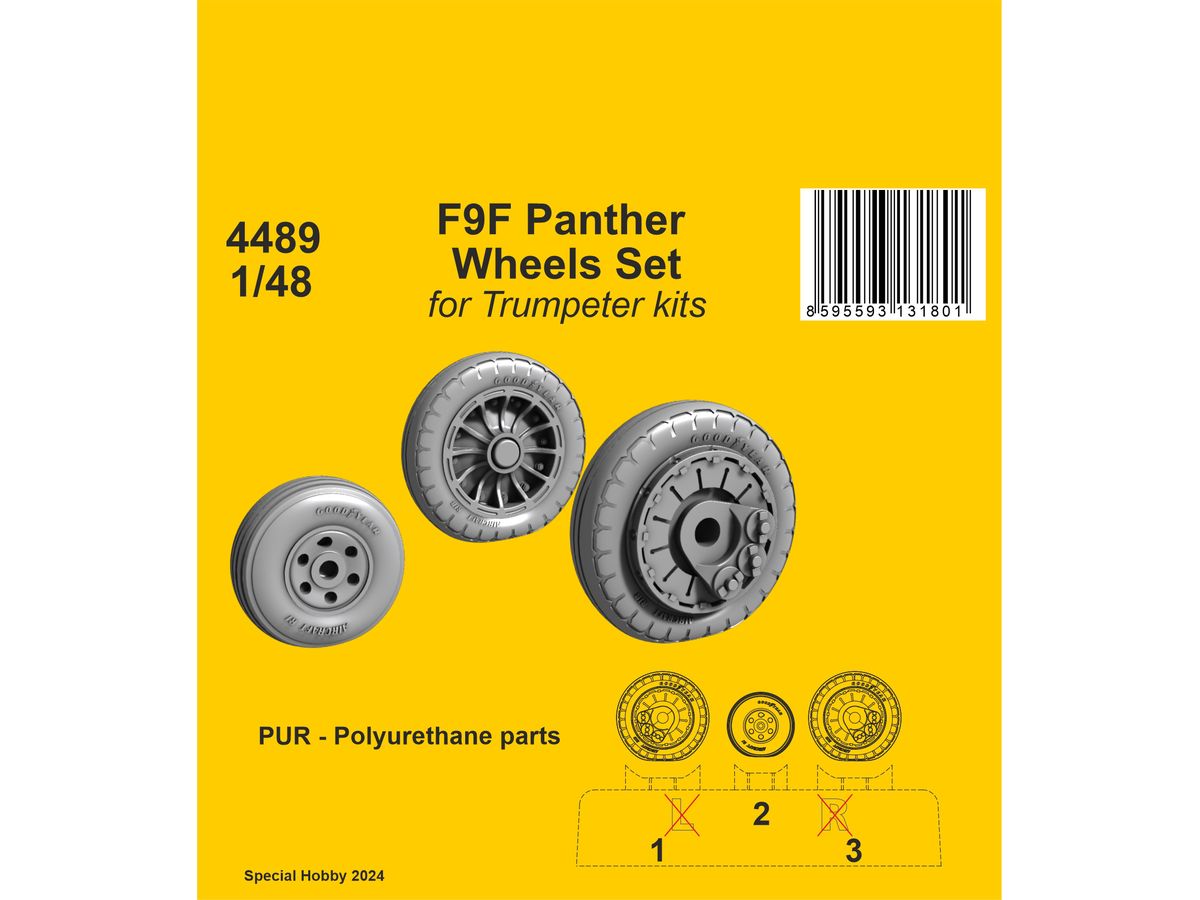 1/48 F9F パンサー 自重変形ホイール (トランぺッター用)