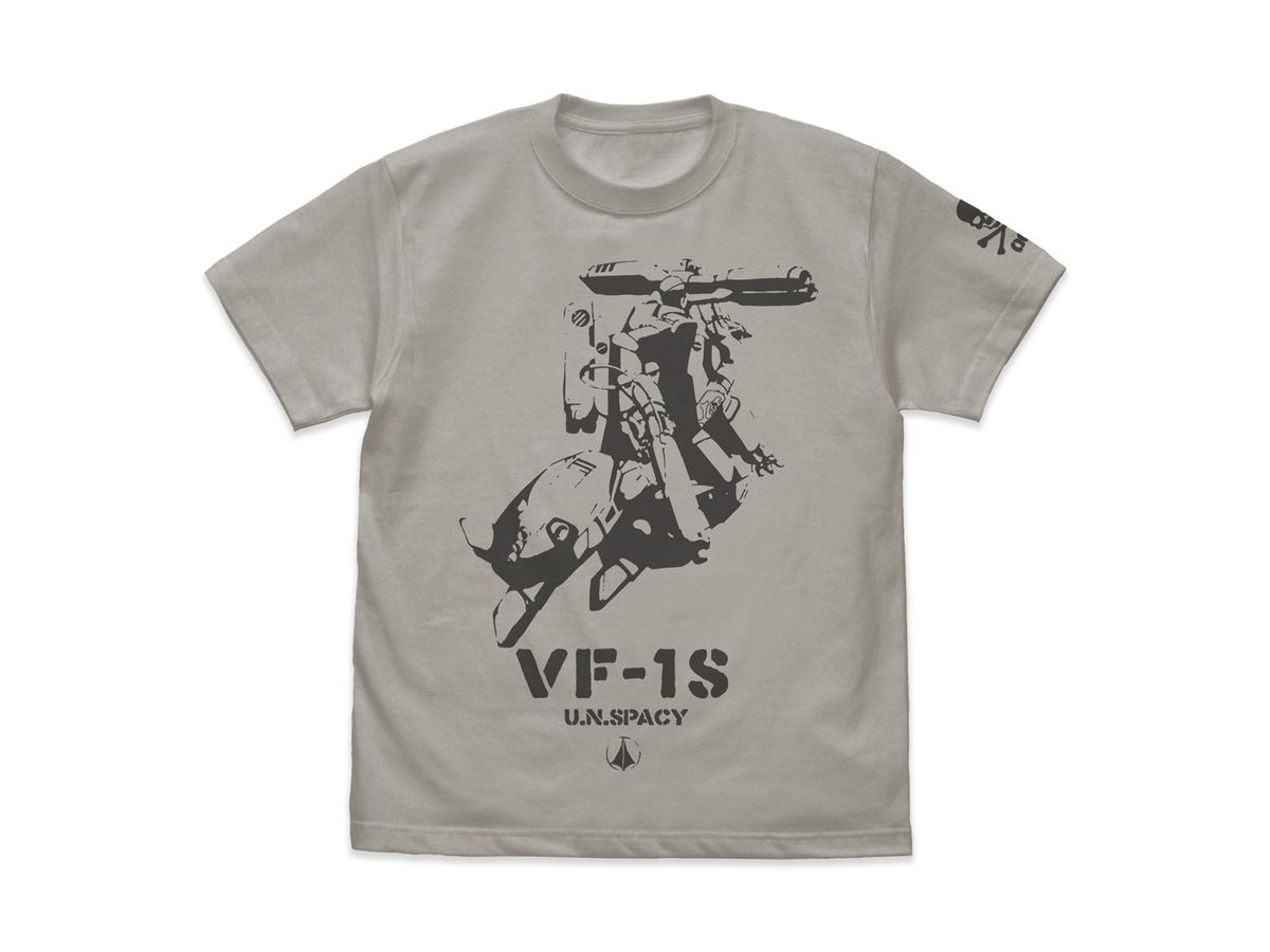 超時空要塞マクロス 愛・おぼえていますか: VF-1S ストライクバルキリー Tシャツ/LIGHT GRAY-XL