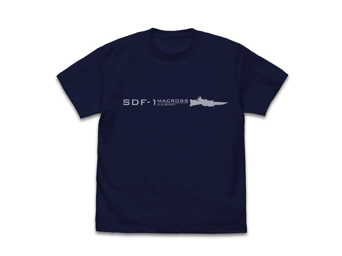 超時空要塞マクロス 愛・おぼえていますか: SDF-1 マクロス Tシャツ/NAVY-L