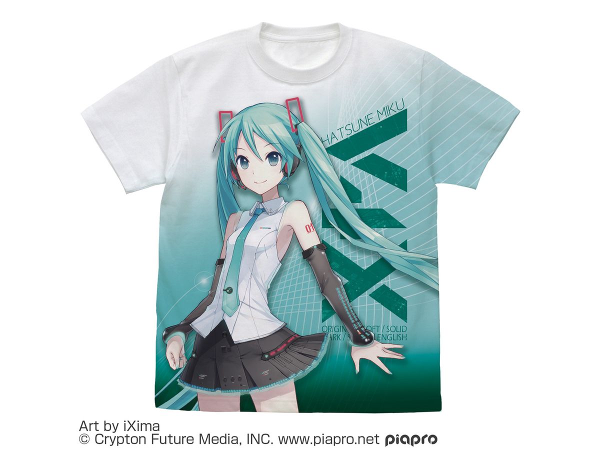 初音ミク V4X フルグラフィックTシャツ / WHITE-XL