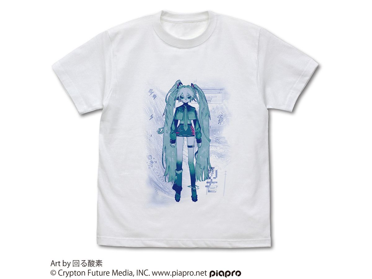 初音ミク Tシャツ 回る酸素 Ver. / WHITE-S