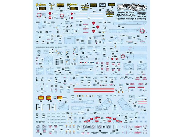 1/48 (T)F-104G スターファイター データステンシルデカール