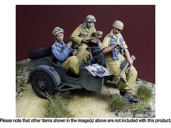 1/35 WWII ドイツ サイドカーに乗る降下猟兵セット イタリア1943-44/チュニジア1943(3体入) | HLJ.co.jp