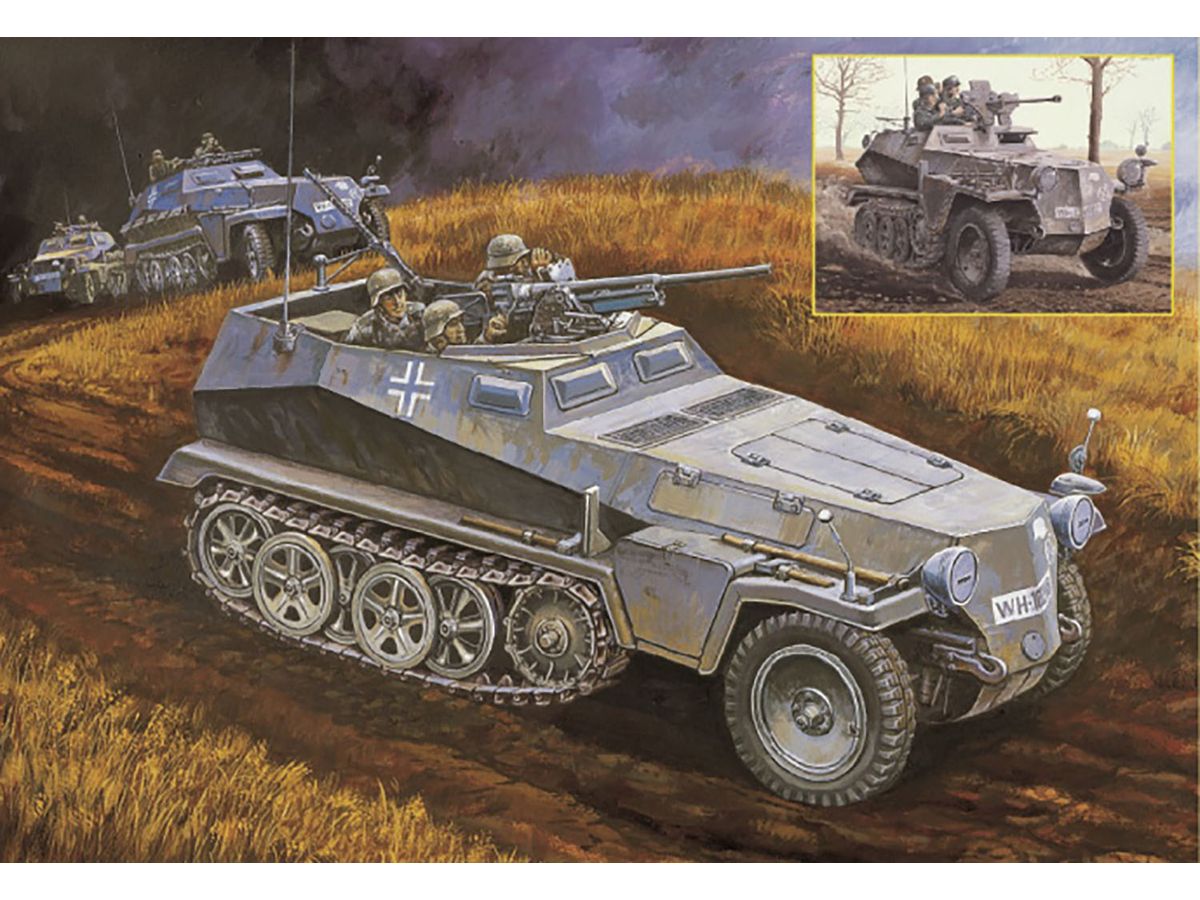 1/35 WW.II ドイツ軍 Sd.Kfz.250 A型 3.7cm/2.8cm 対戦車砲搭載型 2in1