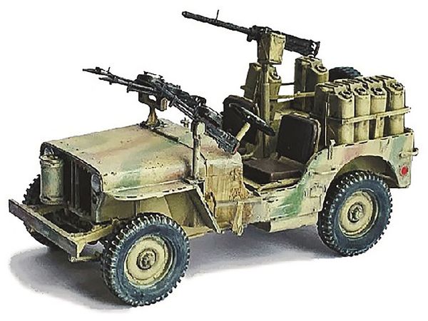 WWII イギリス陸軍 SAS 1/4トン 4   x4 小型軍用車 w/ ヴィッカースK機関銃