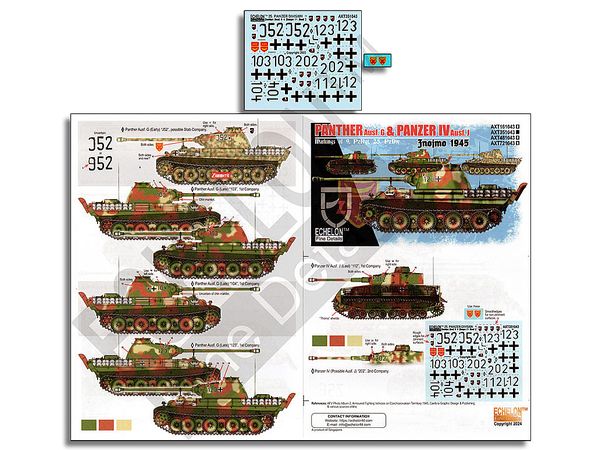 1/35 WWII ドイツ 第25装甲師団第9戦車連隊のパンサー戦車 & IV号戦車 ズノイモ1945