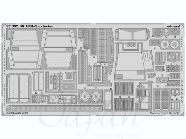 1/32 メッサーシュミットBf 109E-3外装パーツ (サイバーホビー用)