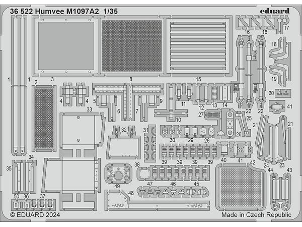 1/35 M1097A2 ハンヴィー エッチングパーツ (ICM用)
