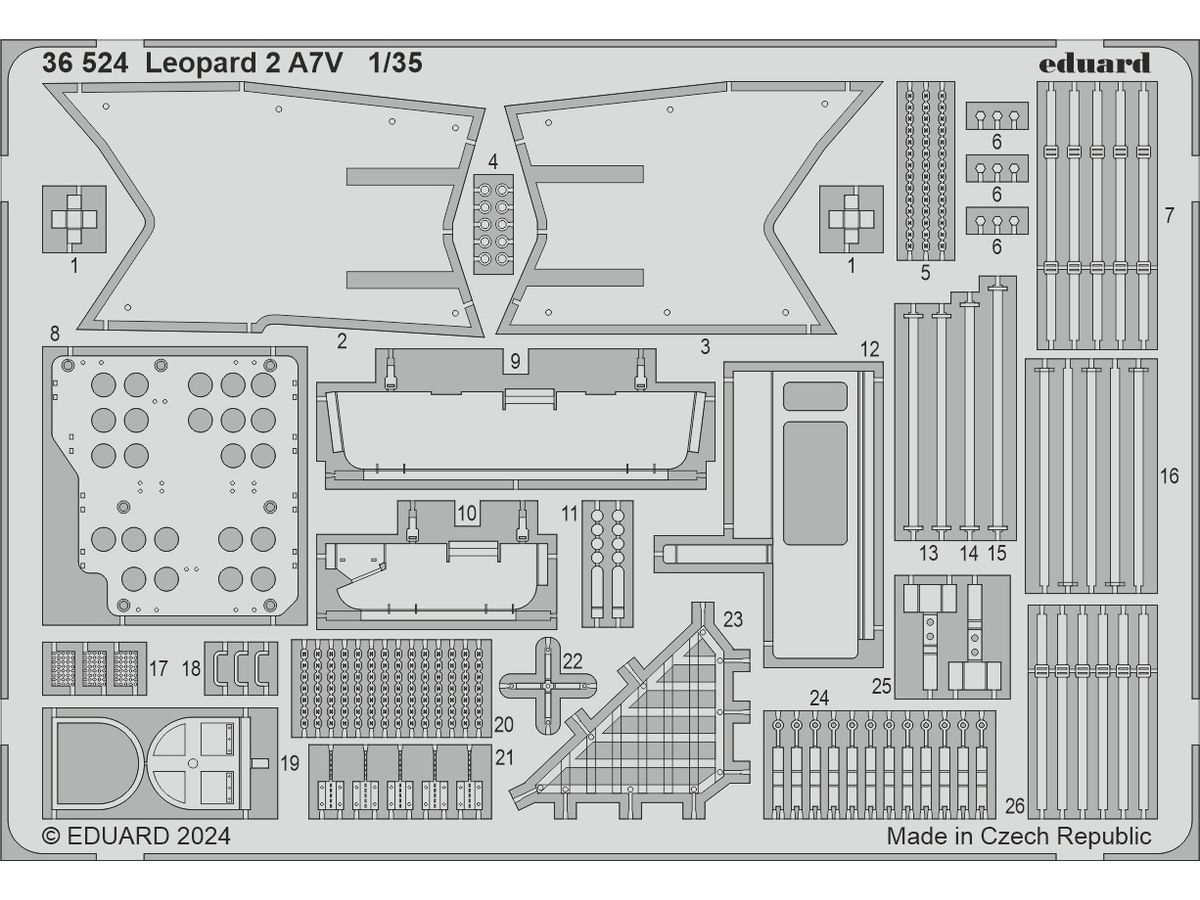 1/35 レオパルト2 A7V エッチングパーツ (タミヤ用)