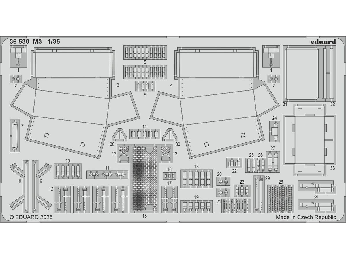 1/35 M3中戦車 エッチングパーツ (アイラブキット用)