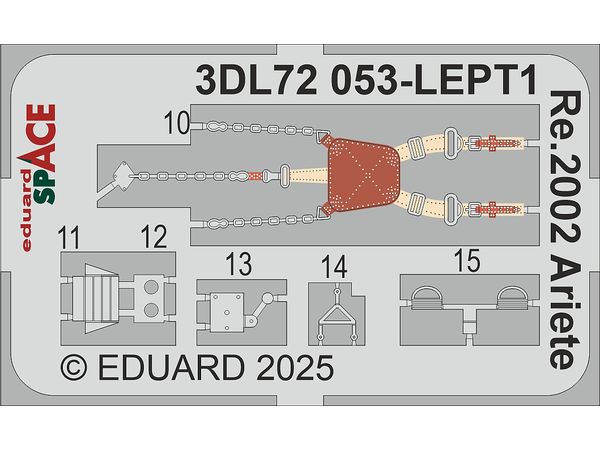 1/72 Re.2002 アリエテ スペース内装3Dデカール w/エッチングパーツセット (イタレリ用)
