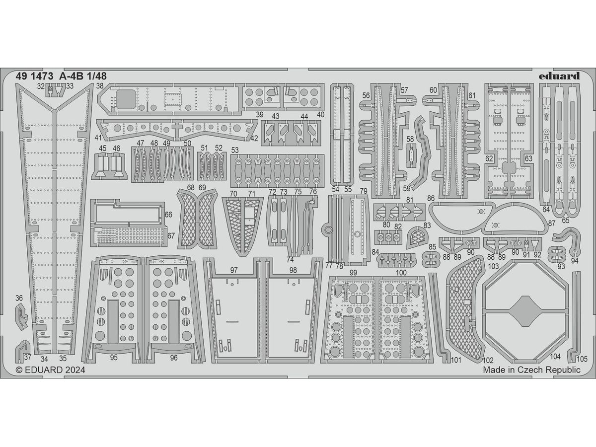 1/48 A-4B エッチングパーツ (ハセガワ用)