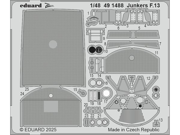 1/48 ユンカース F.13 エッチングパーツ (ミニアート用)
