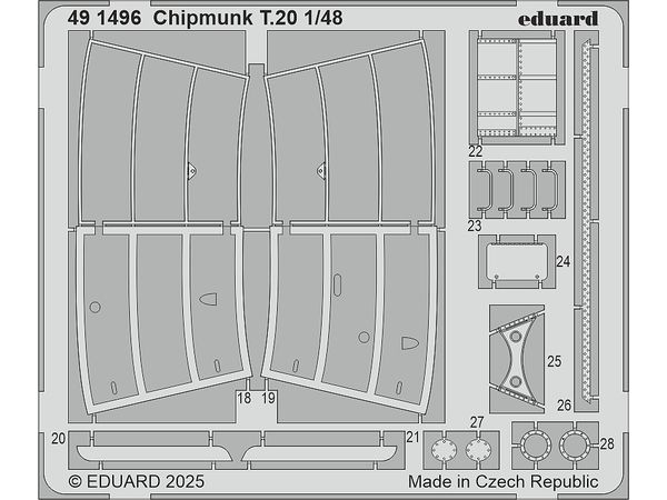 1/48 デ・ハビランド チップマンク T.20 エッチングパーツ (エアフィックス用)