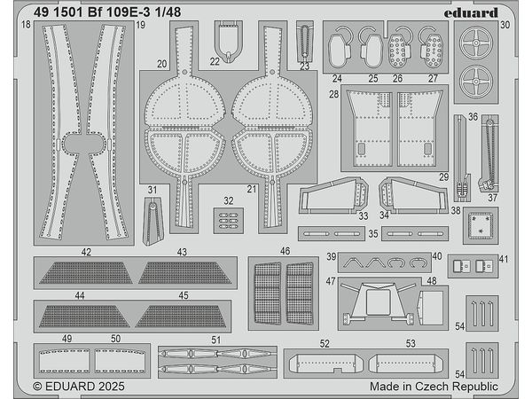 1/48 Bf109E-3 エッチングパーツ (ホビーボス用)