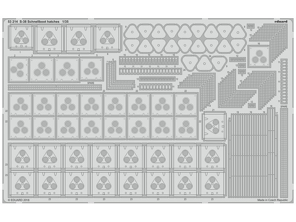 1/35 ドイツ魚雷艇 S-38 シュネルボート ハッチ (イタレリ用)