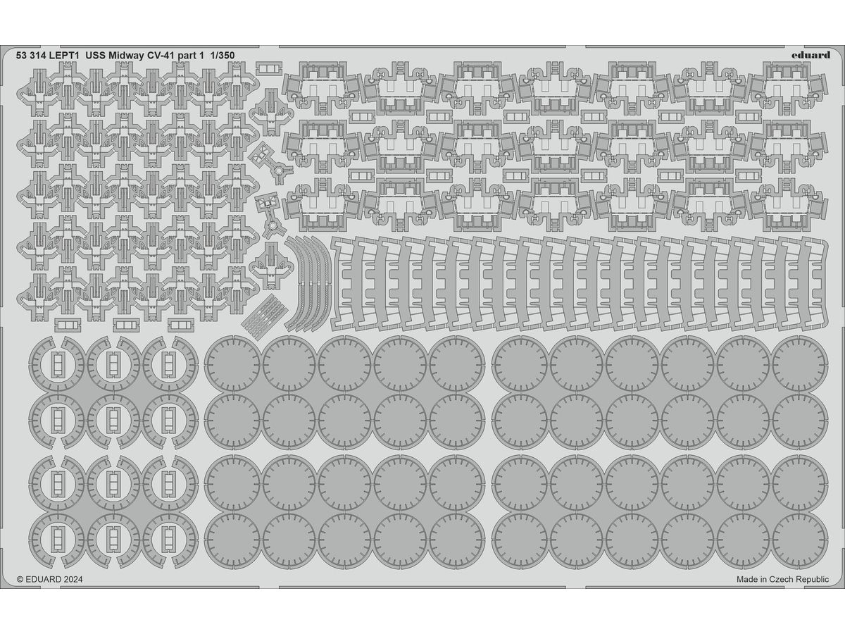 1/350 USS ミッドウェー CV-41 エッチングパーツ パート1 (トランぺッター用)