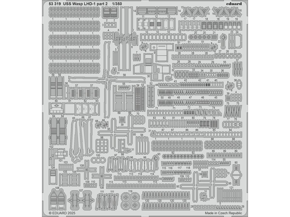 1/350 USS ワスプ LHD-1 エッチングパーツ パート2 (トランぺッター用)