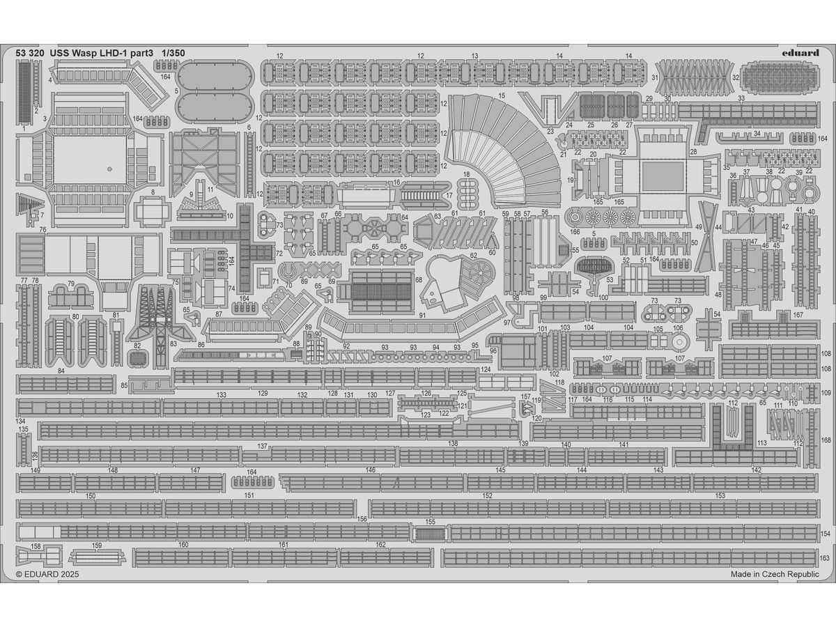 1/350 USS ワスプ LHD-1 エッチングパーツ パート3 (トランぺッター用)