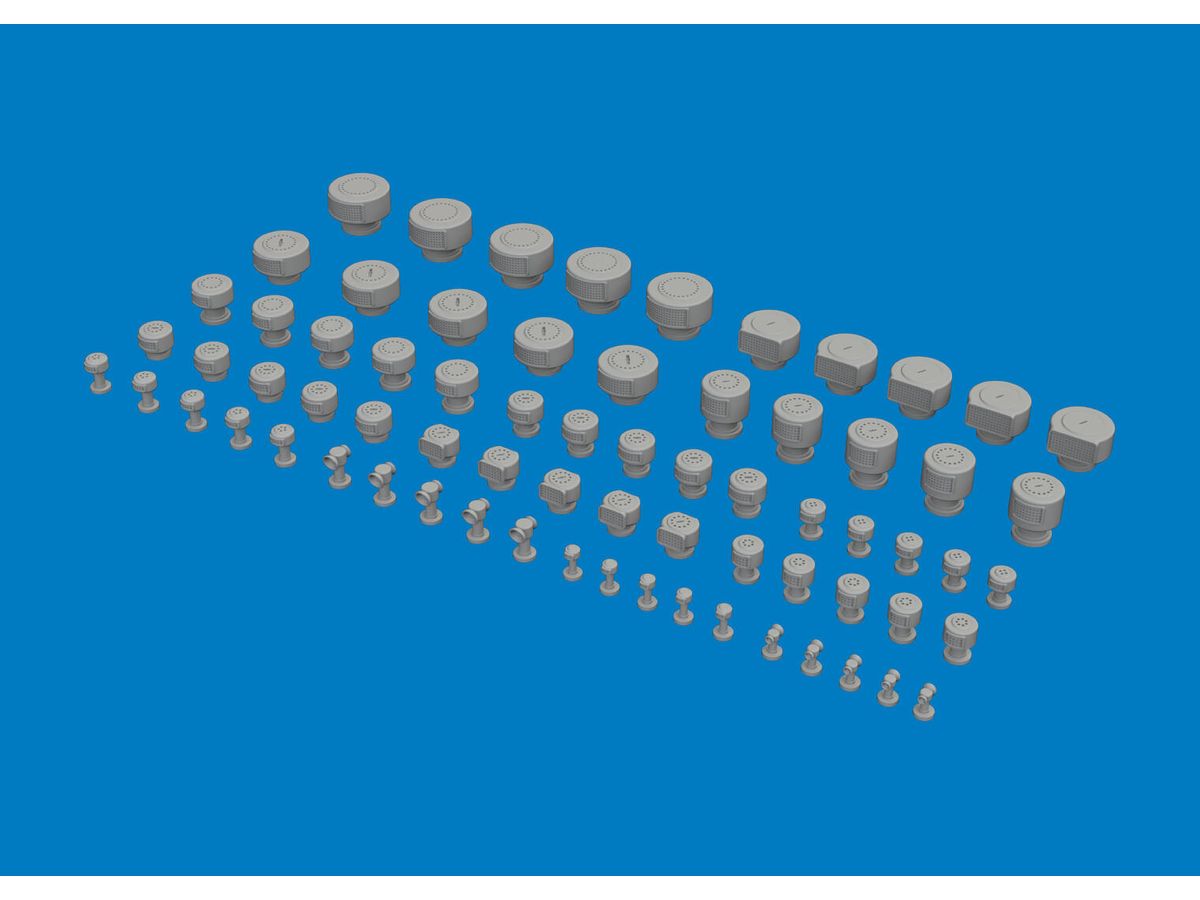 1/350 WW.II 日本海軍 通風筒 (14種 x 各5)