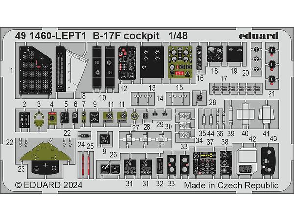 1/48 B-17F (通常機首装備) パート  I ビッグEDパーツセット (エデュアルド用)