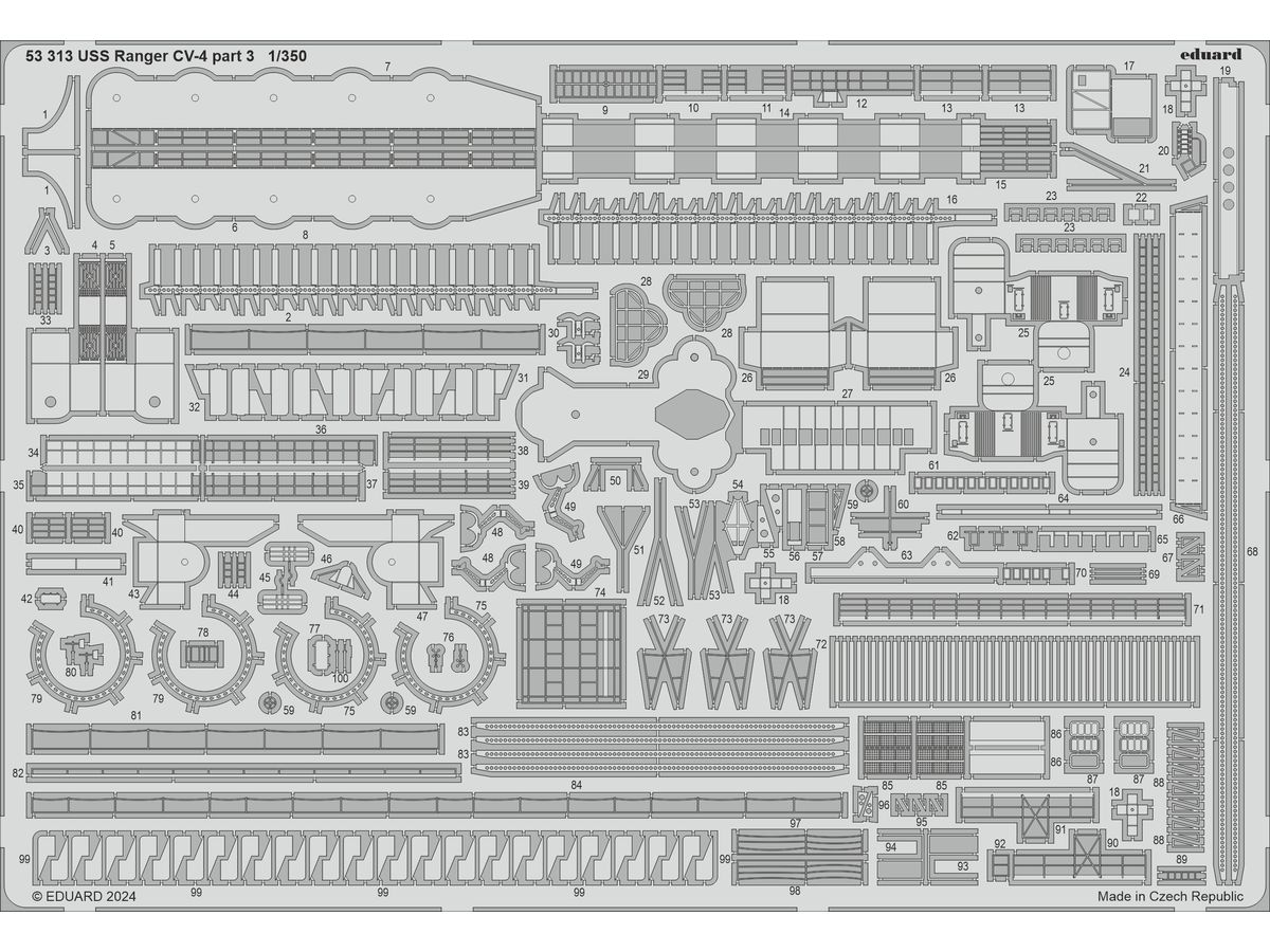 1/350 USS レンジャー CV-4 ビッグEDパーツセット (トランぺッター用)