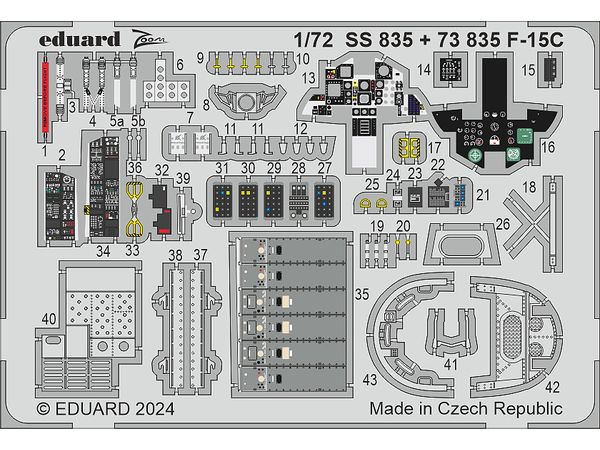 1/72 F-15C ズームエッチングパーツ (ファインモールド用)