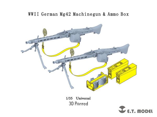 1/35 WWII ドイツ MG42機関銃 & 弾薬箱セット (2セット入) | HLJ.co.jp