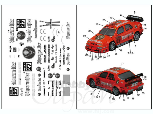 1/64 アルファロメオ 155V6TI Jagermeisterデカール